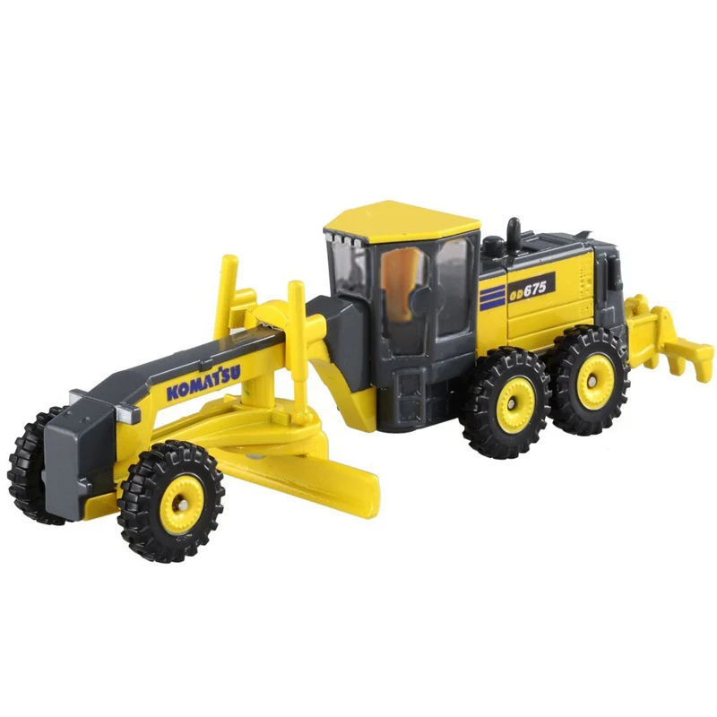 Takara Tomy Tomica 1: 81 Komatsu автогрейдер GD675-6 Литье металла модель автомобиля#140