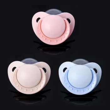 

2020 Custom Big Size Food Grade Silicone Adult Pacifier Funny Parent-child Toys