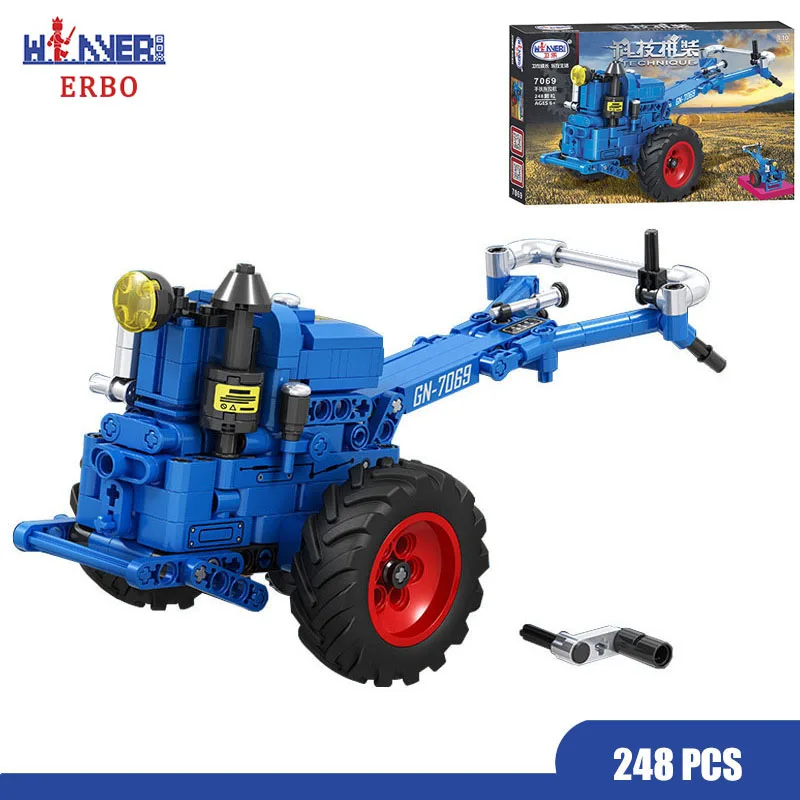 

ERBO 1:10 Building Blocks Technic Walking Tractor Car Educational DIY 248 Pcs Brick Puzzle Toys Gifts for Children Boys