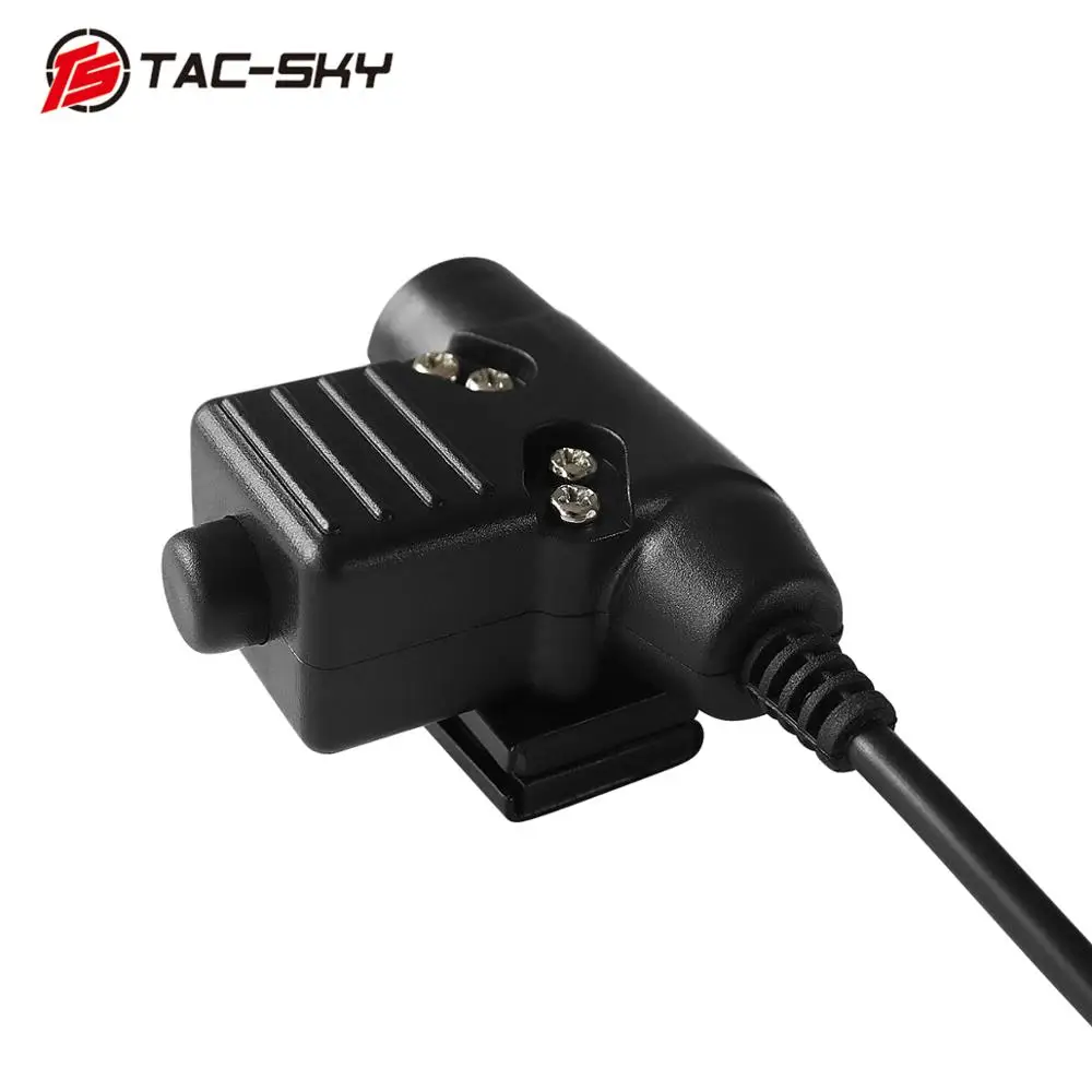 TAC SKY COMTAC III silicone earmuffs noise reduction pickup tactical headset FG military walkie talkie adapter 4