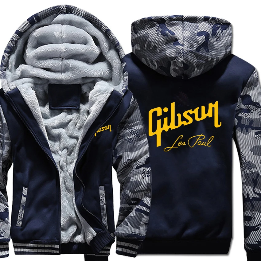Guitar brand Gibson Hoodies Winter Camouflage Sleeve Jacket