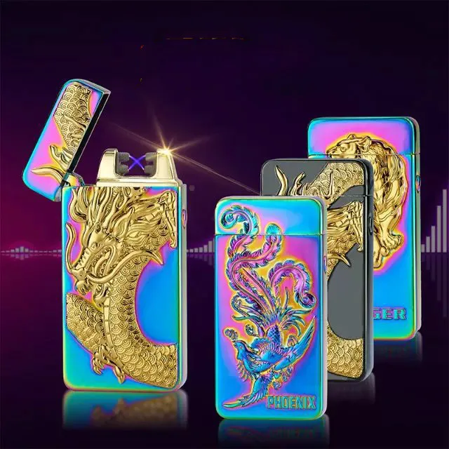 Новейшая зарядка через usb электрическая двухдуговая плазменная Зажигалка eletronic