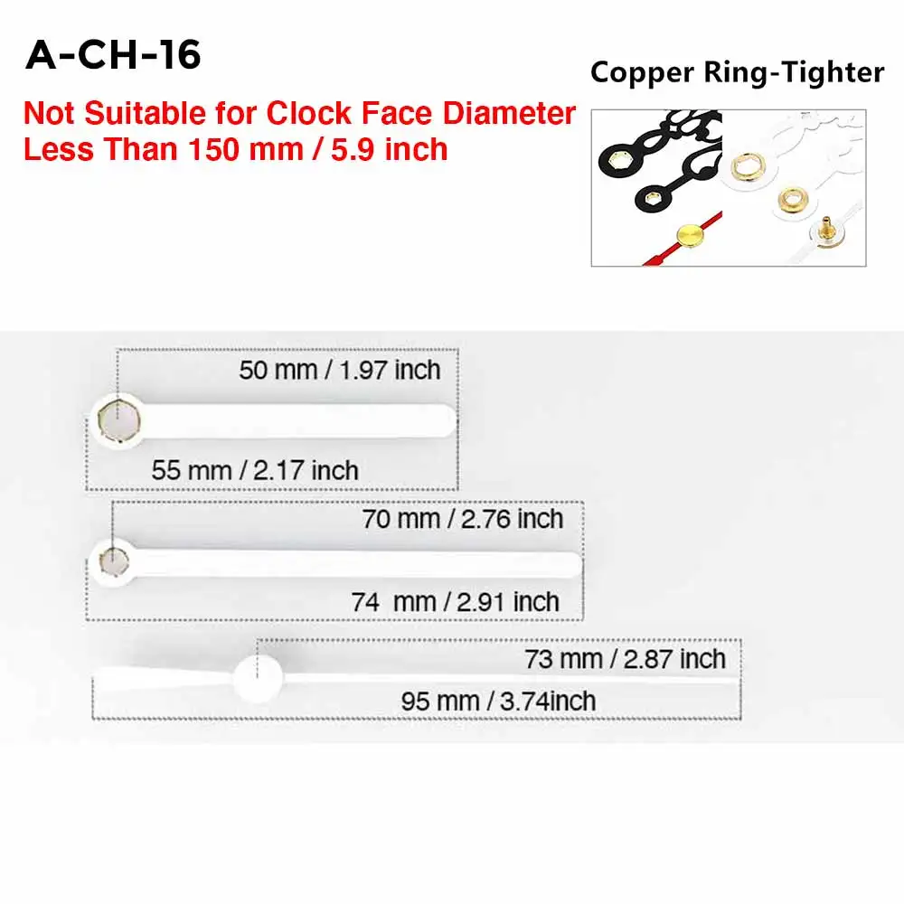 MCDFL White Clock Hands Quartz Mechanism DIY Machinery and Needles Clockwork Long Spindle Mechanisms Room Decorations wall clock movement quartz clock movement clock accessory kit