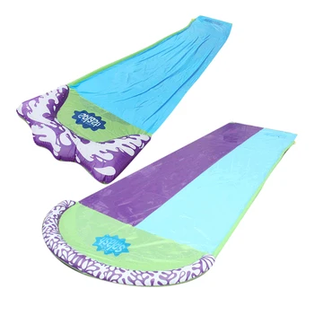 

15.6/15.7ft Inflatable Raceway Garden Water Slide Outdoor Rally Pro Activity Fun Game for Kids Adults Summer Swimming Pool