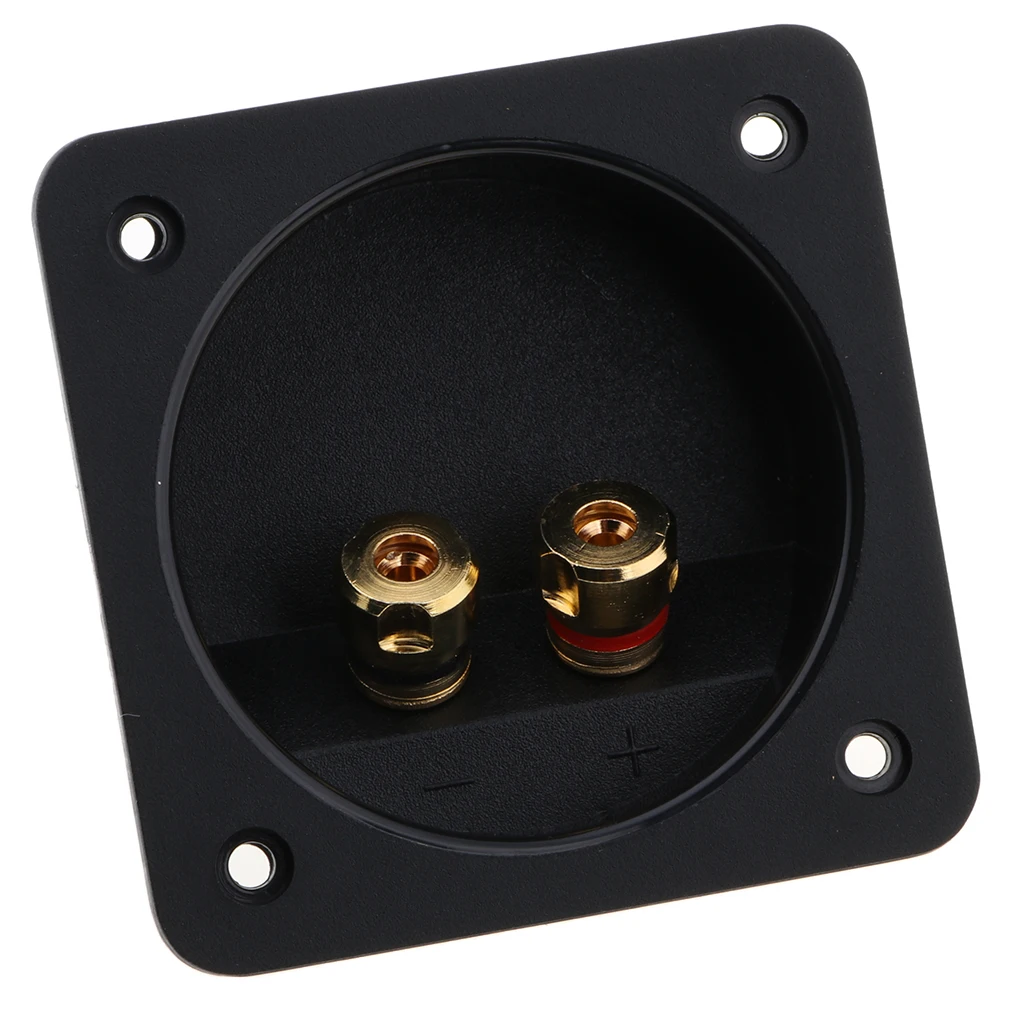 

DIY Home Car Stereo 2-Way Speaker Box Terminal Binding Post Square Spring Cup Connectors Subwoofer Plugs (80-503)