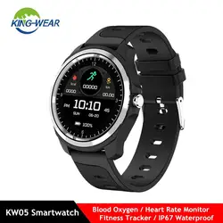 KingWear KW05 фитнес-трекер Смарт-часы водонепроницаемый монитор сердечного ритма крови кислородный спортивный смарт-браслет