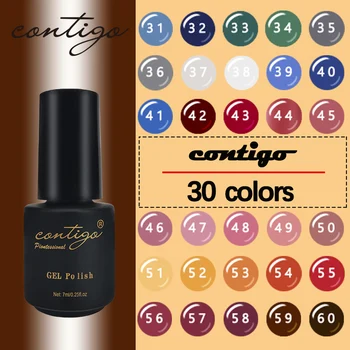 

CONTIGO Semi permanent uv Varnish 7ml Gel Polish Pastel for Nails Desgin New Arrived Nail Gel Polishes 30 Color Hybrid Gellac