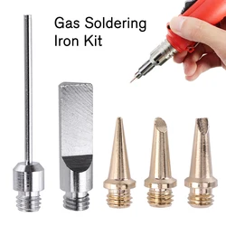 Fer à souder sans fil à gaz à auto allumage 5 pièces, Kit de torche à souder sans fil, pointe de fer à souder au Butane d'allumage de qualité supérieure 