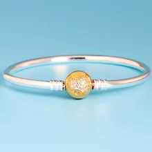 Оригинальное розовое и Золотое сердце с кристаллами Круговая застежка для браслета подходит бусины из стерлингового серебра 925 Шарм Diy Европа ювелирные изделия