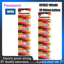 10 pces/2 cartões bateria nova original para panasonic cr1632 3v botão pilha baterias de moeda para assistir computador cr 1632
