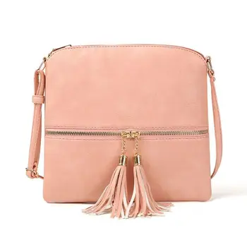 

WoMan Leather Tassel Handbag Shoulder Lady Crossbody Bag Tote Satchel