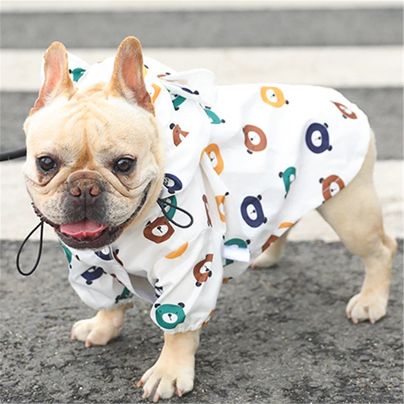Waterproof Dog Coat Clothes Cute Dog Raincoat For Large Dogs Rain