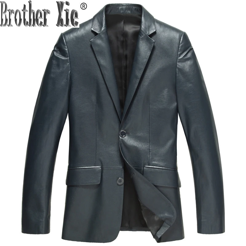 

100% Sheepskin Coat Genuine Leather Jacket Men Spring Fall Mens Leather Blazers Jackets Veste Cuir Homme 10J1010 KJ2412