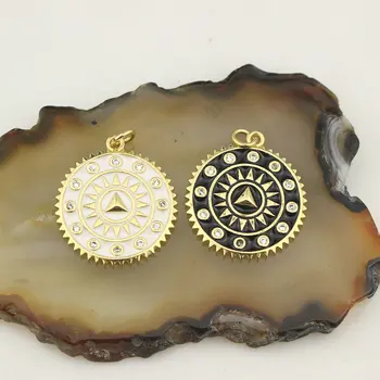 

20*22mm 10pcs/lot Hot sale circular cz pendant,multi color cz pendant, fashion cz enamel pendant jewelry
