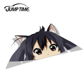 

Jump Time 13cm x 6.9cm K-on - PEEK - BIG HEAD Kawii Decal Vinyl Sticker Car Truck Window Waifu Laptop Stickers Car Covers