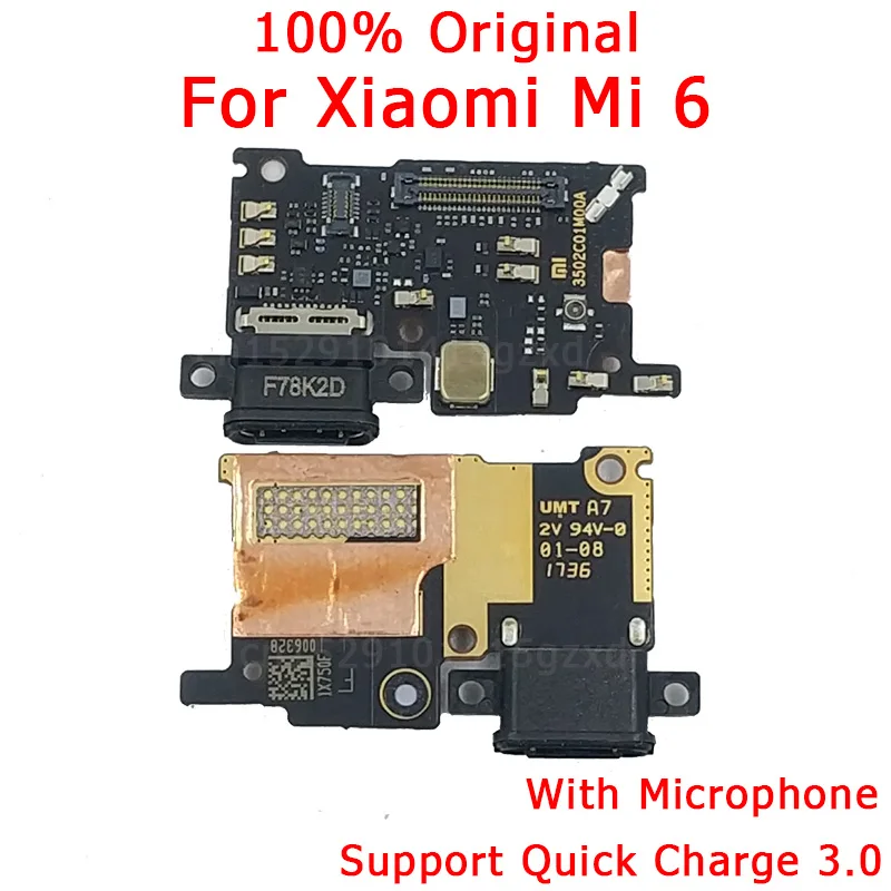 Оригинальный запасной зарядный порт для Xiaomi Mi 6 Mi6 плата зарядки USB разъем гибкий