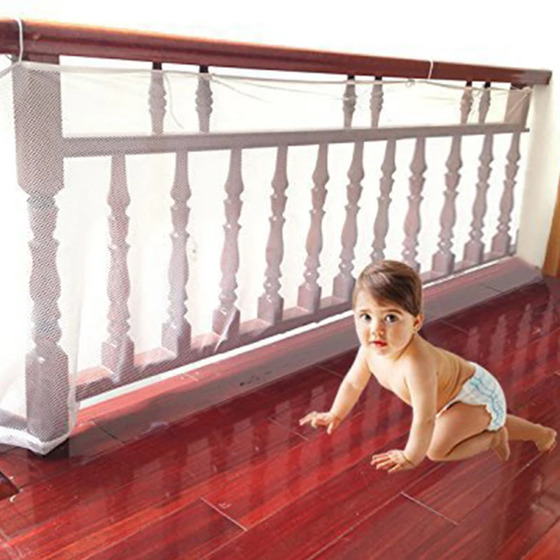 

2M/3M Baby Safety Protecting Net Stairs Anti Fall Protection Net Stairs Balcony Railing Soft Fence White Children Pet Protector