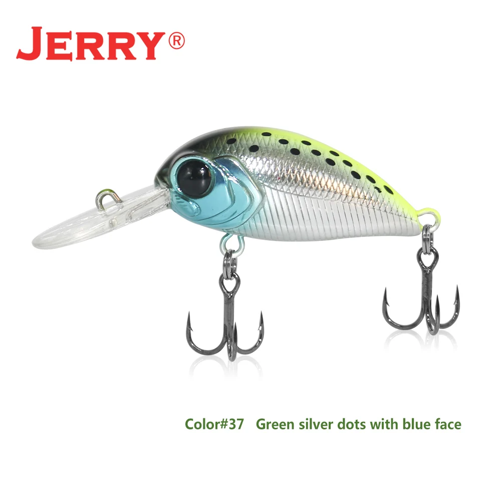 Jerry 4 см плавающий DR воблер рыболовная приманка жесткие пластиковые приманки глубокий дайвинг кренкбейт Утонченная Рыбалка - Цвет: green silver