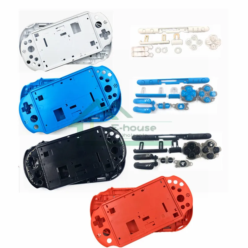 1Set Full Housing Shell Cover For PSV2000 Front Back Faceplate Case With Buttons Kit For PSVITA 2000 Game Console Accessories