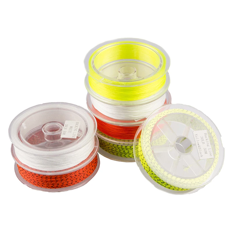 50M/54.7Yards Fishing Line Flying Fishing Backing Line Nylon 20/30LB Pull Force Spare Wire Fish Gear Pesca Soft Protect Hands