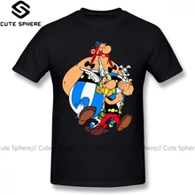 Астерикс футболка Астерикс и футболки Обеликс уличная футболка с коротким рукавом Мужская 100 хлопок ХХХ графическая отличная футболка