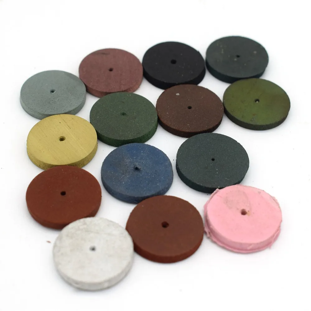 

30PCS Rubber Polishing Wheel for Dental Jewelry Rotary Tool Polisher Mixed Colors 22X2MM