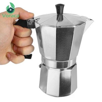 

1Cup/3Cups/6Cups Aluminum Moka Coffee Maker Mocha Latte Cafeteira Italian Expresso Percolator Pot Stovetop Pots Coffee Moka