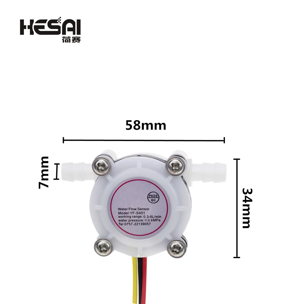 Water Flow Sensor 0.3-6L/Min Switch Meter Flowmeter Counter Sensor Water Control 1/4" 1.75MPa DIY Kit water flow switch,turbine flow sensor