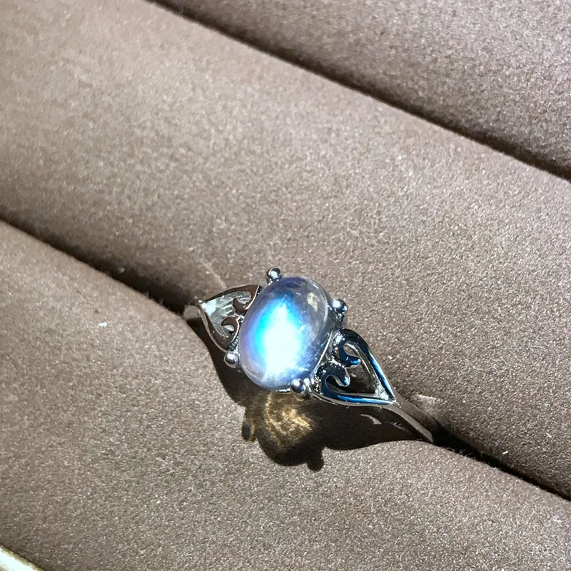

Every Size Natural Blue Moonstone Ring Profession Multicolored Processing 925 Silver Adjustable