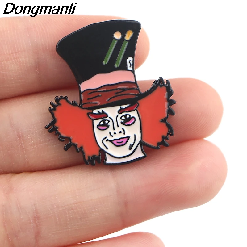 P4294 Dongmanli аниме ювелирные изделия Чеширский Кот из Алисы металлическая брошь булавки рюкзак с нашивками сумка воротник нагрудные булавки