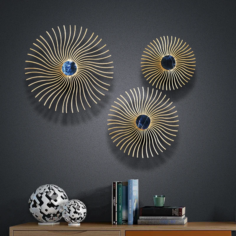 3 шт./компл. Европейский стиль роскошное солнце медь ремесло настенное украшение домашний настенный настенные украшения Спальня настенное Искусство Декор R2733
