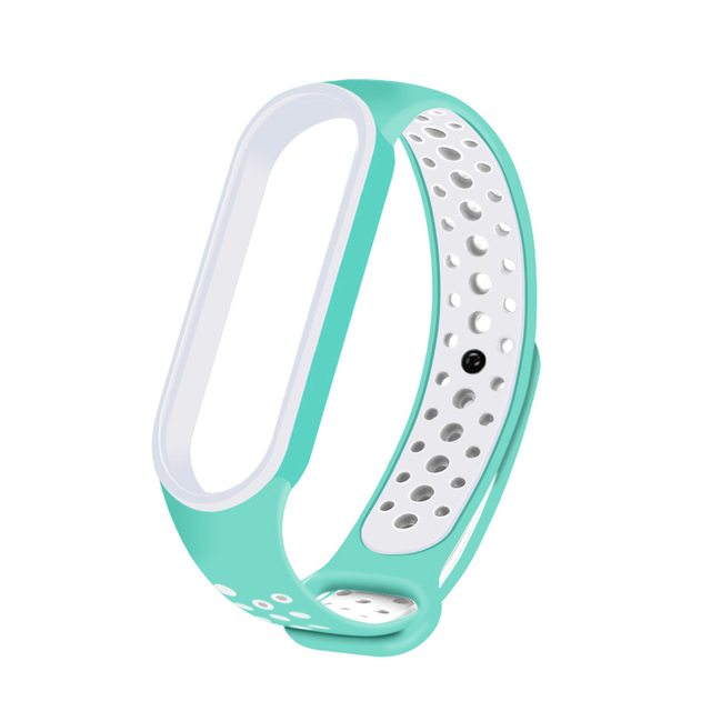 Strap for Xiaomi Mi Band 5 6 4 3 Porous Anti-Sweat Double Color Bracelet Sport Breathable Strap Replacement Wrist Strap