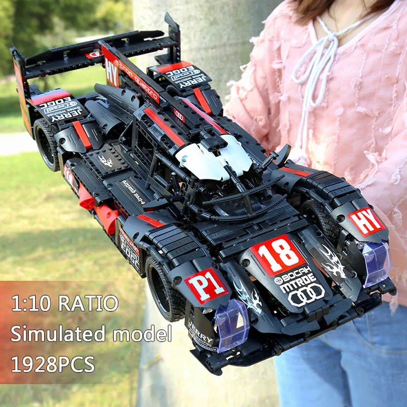 DHL Technic Cars серия супер гоночный автомобиль R18 R8 строительный блок кирпичи развивающие игрушки рождественские подарки для детей