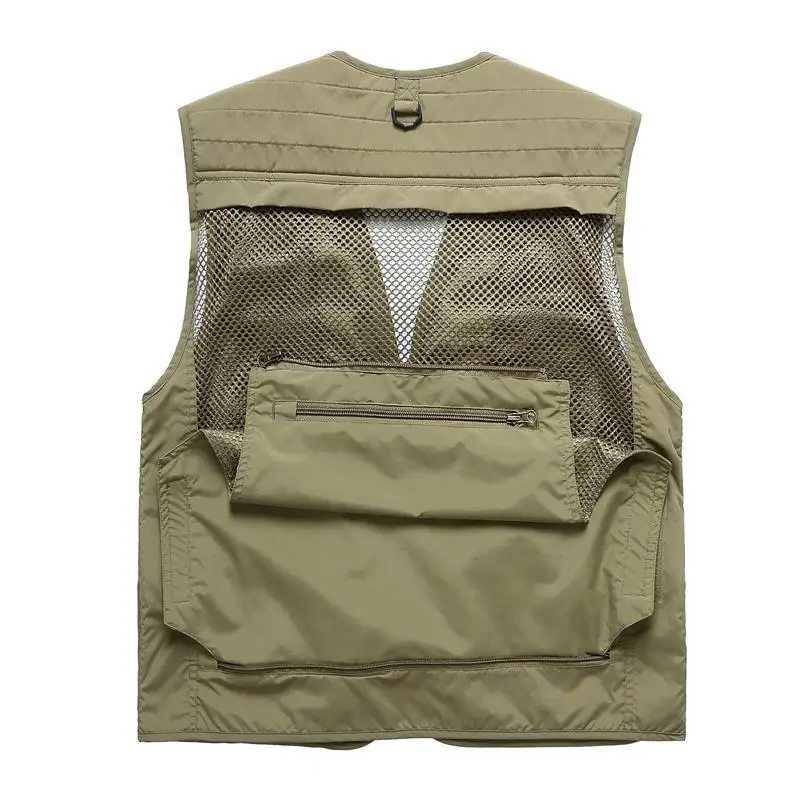 

Nian Jeep Waistcoat Men Outdoor Multi-pockets Fishing Photography Advertisement Large Size Vest Processing Customizable 7898
