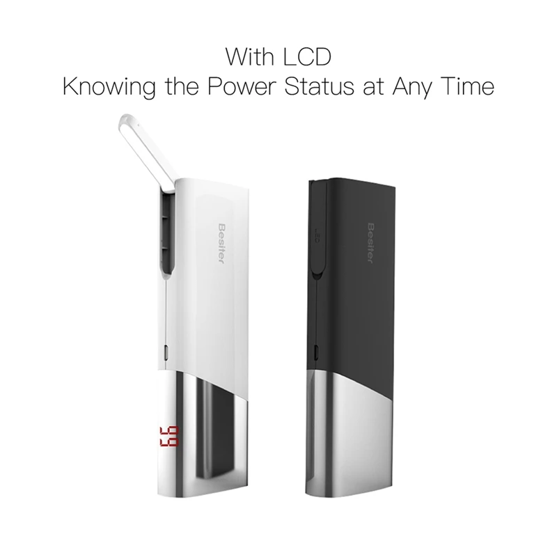  Besiter 10000mah External Battery Charger for Phones Power Bank Portable Dual USB Port Power Charge
