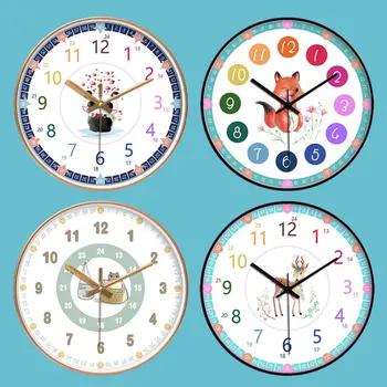 

10/12 Inch Colorful Digital Wall Clock Mute Quartz Clock Hanging Watch for Living Room Kids Room Decoration