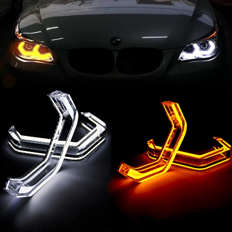 Светодиодные кольца в виде ангельских глаз M4 4 шт. кольцевые ходовые огни DRL для BMW