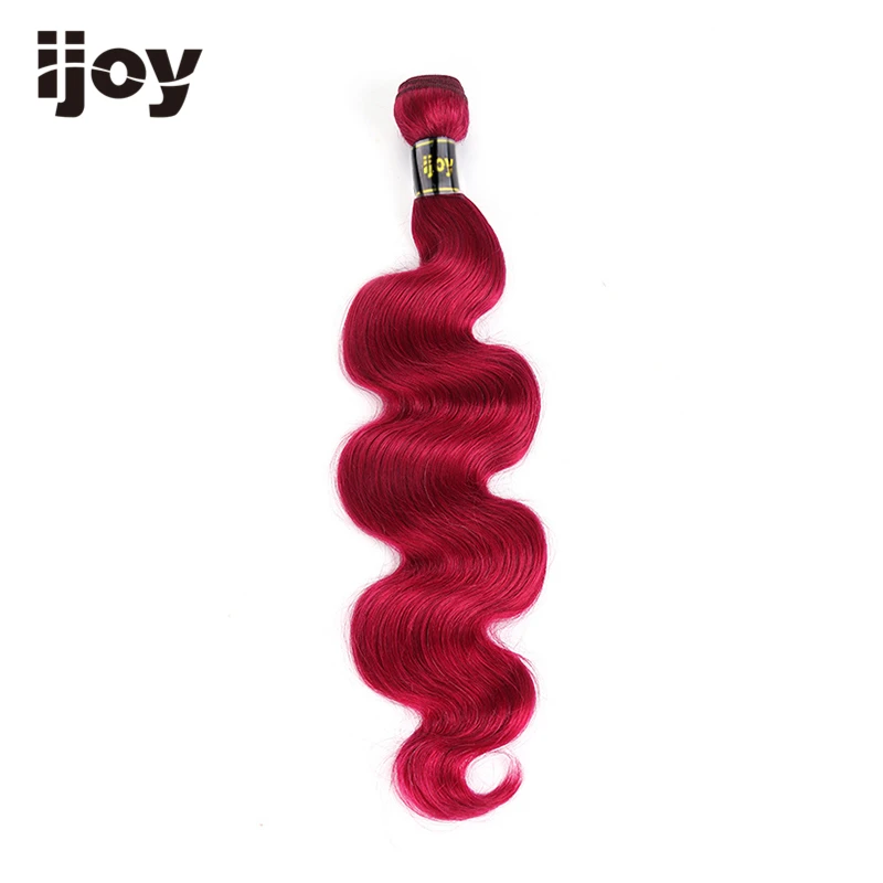 Человеческие пряди волос# 1B/4/27/30/33/99J/Бургундия "-26" M бразильские волнистые пряди волос, не Реми волнистые волосы для наращивания IJOY