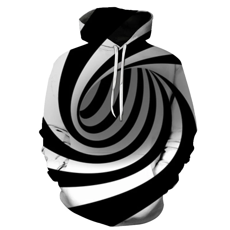 

Popular Punk Hip Hop Dizzy Arts 3D Sweatshirt Men's Pullover Hoodie Jacket Loose Top Psychedelic Swirl Casual Fashion Hoodie