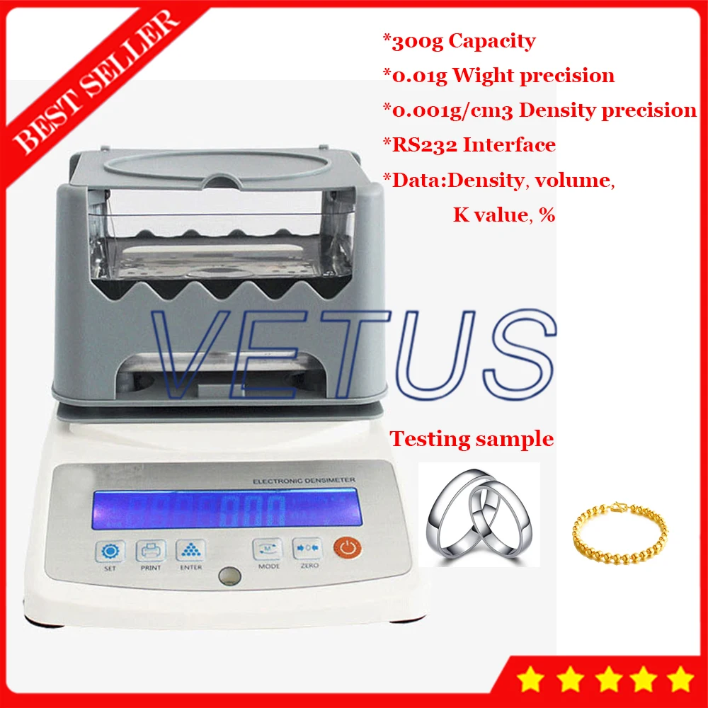 

Platinum Gold Density Meter Purity Tester Precious Metal Density Meter For Gold K Silver Platinum Testing VTS3002GD