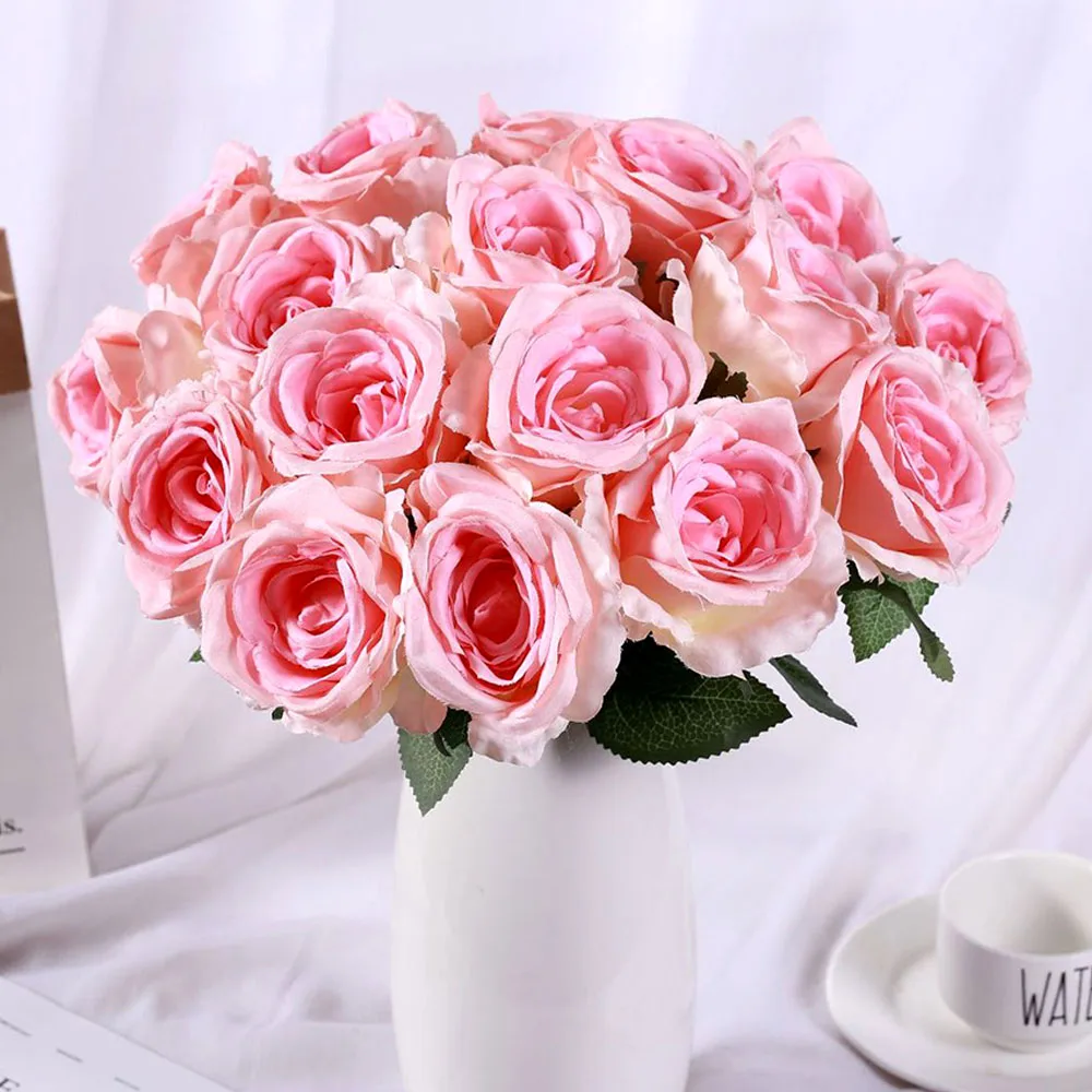 

1 Bunch Artificial Rose silk French Floral Bouquet Fake Flower Arrange Table Daisy Wedding Flowers Decor Party accessory Flores