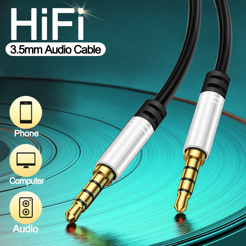 3.5mm Jack Audio Cable For Samsung 3.5 mm Male to Aux for Computer Car Headphone Speaker Wire Adapter | Электроника
