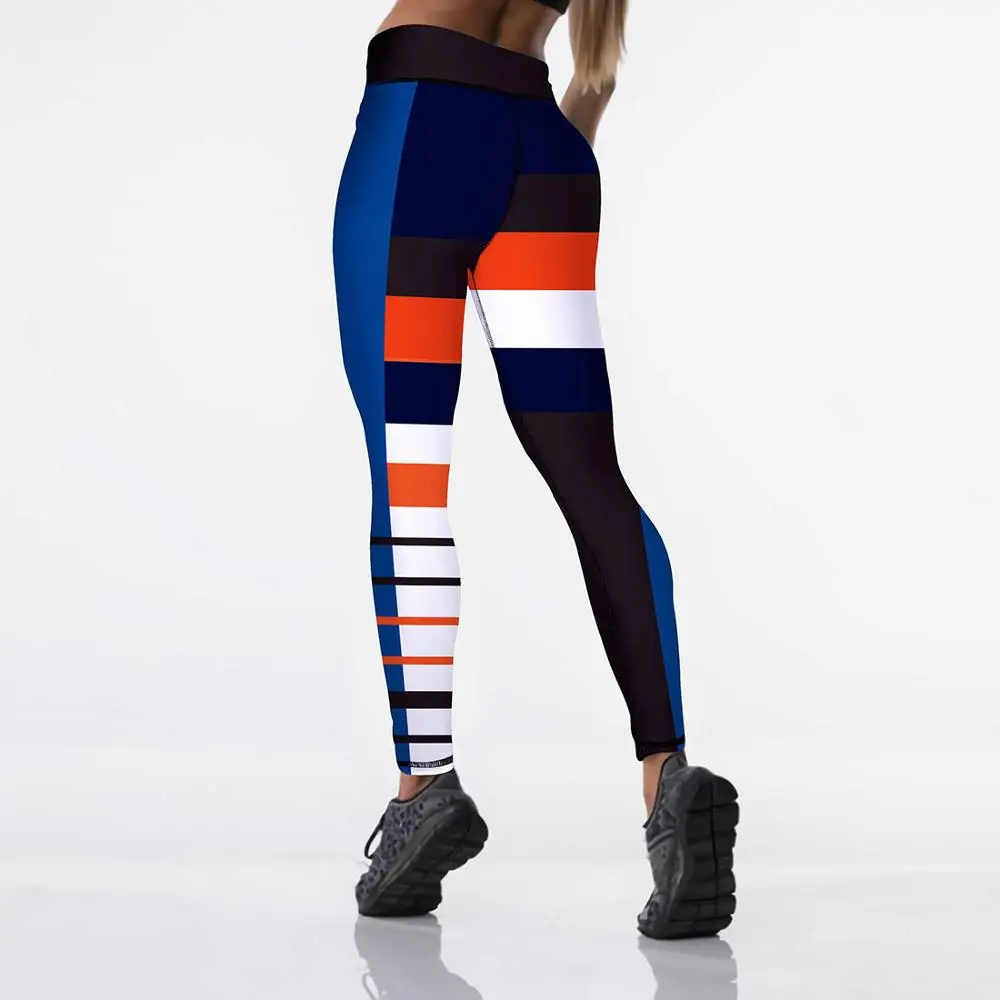 Леггинсы женские с принтом повседневные спортивные эластичные облегающие