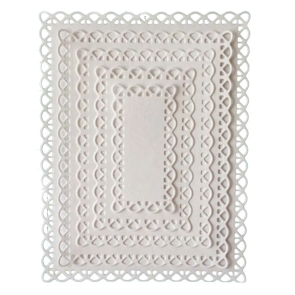 Lychee Life DIY цветок границы рамки Вырубные штампы металлический шаблон-штамп для трафареты для скрапбукинга ручной работы Альбом украшение для открыток