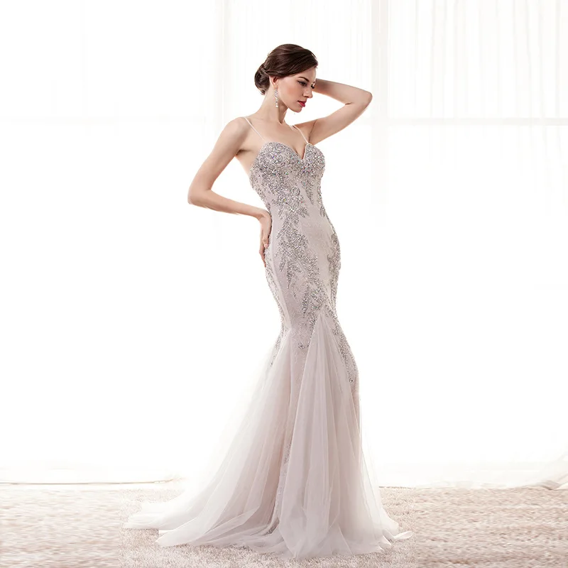 

Sexy Mermaid Evening Dresses Long Plus Size Custom Made Formal Dress Women Elegant Gala Gowns Luxury Beaded Evening Party Dress