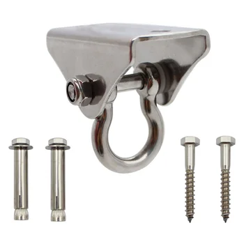 

Stainless Steel Hanging Chair Easy Install Wide Use Rotating Fixing Yoga Hammock Swing Hanger Sand Bag Ceiling Rustproof Outdoor