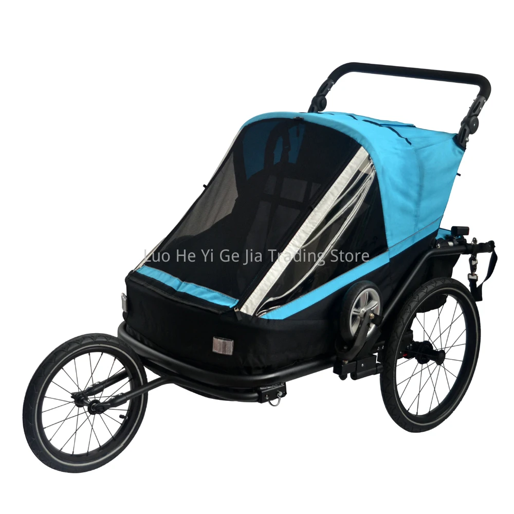 3 in 1 Doppel Kinder Fahrrad Anhänger Zwillinge Kinderwagen Baby Jogger  Rot, Blau Farbe Für Verfügbar - AliExpress Mutter und Kind