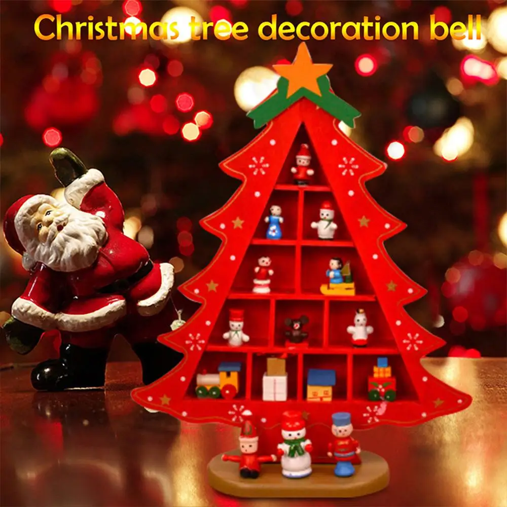 Креативные DIY деревянные украшения для рождественской елки Рождественский подарок украшения для рождественской елки ручной работы настольные украшения DIY Подарочная игрушка A40