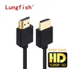 Lungfish HDMI cable HD 1080P 3D gold plated 0.3m 1m 1.5m 2m 3m 5m 7.5m 10m for TV Switch Projector Laptop Office Video Cable ► Photo 1/6