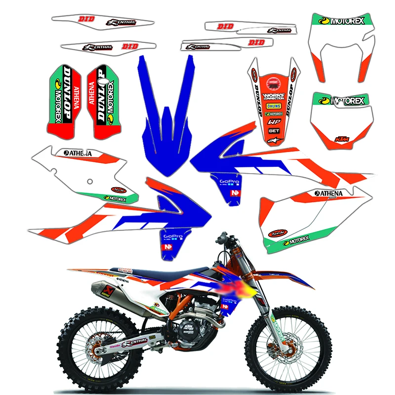 ENARUI 3M Graphics kit Motorcycle Decal Sticker for 2019 2020 KTM 125 150 250 300 350 450 500 525 SX SXF and 2020 2021 KTM EXC XC XCF 